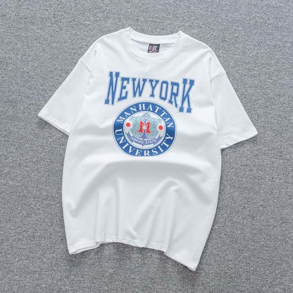 Vintage Tops - Vintage New York University Bieber With The Same Short Sleeve White